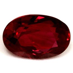 Rubin 1,07 ct, czerwony, szlif owalny