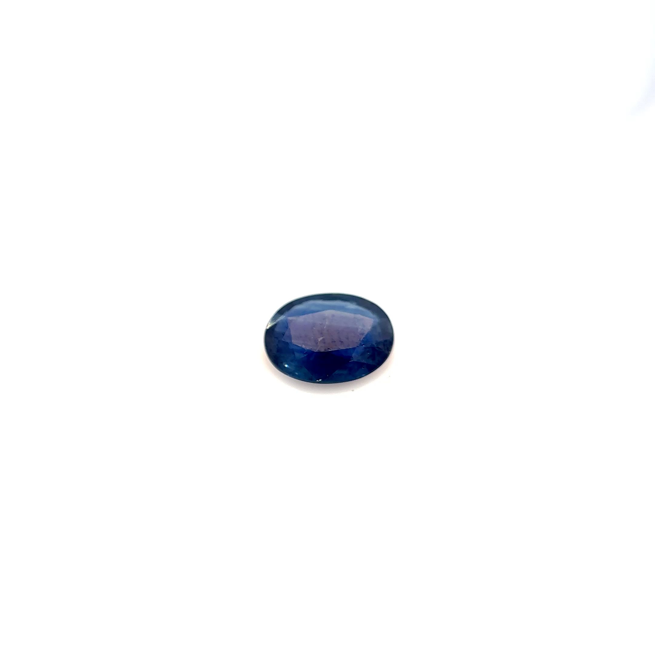 Szafir 1,32 ct, niebieski, szlif owalny