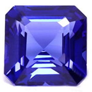 Tanzanit 6,12 ct, niebieski, szlif szmaragdowy
