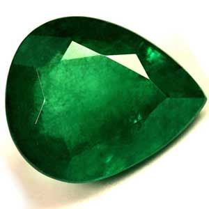 Szmaragd 3,80 ct, zielony, szlif gruszka
