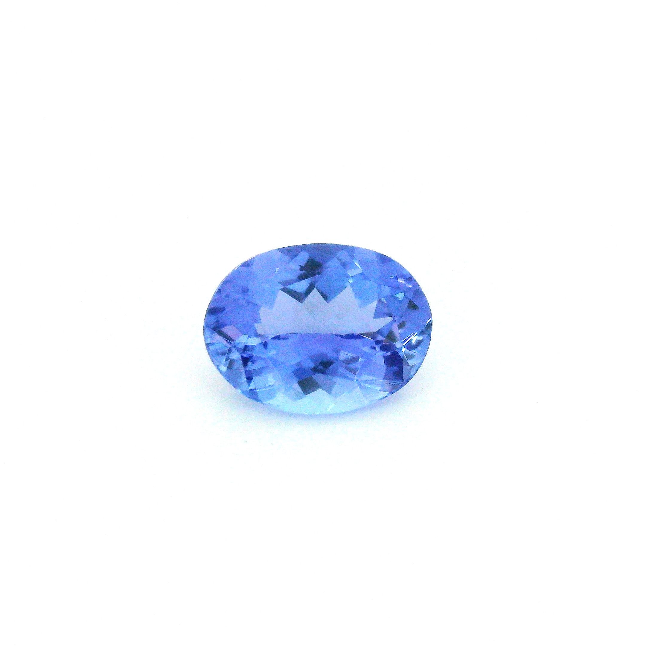 Tanzanit 1,68 ct, niebieski, szlif owalny