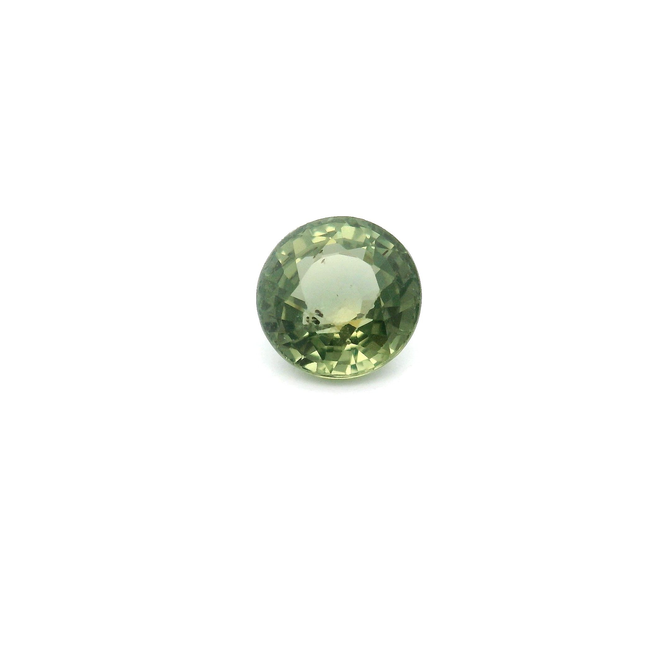 SAPPHIRE FACETED 1.28ct GREEN Medium Intense SI MADAGASCAR HEATED