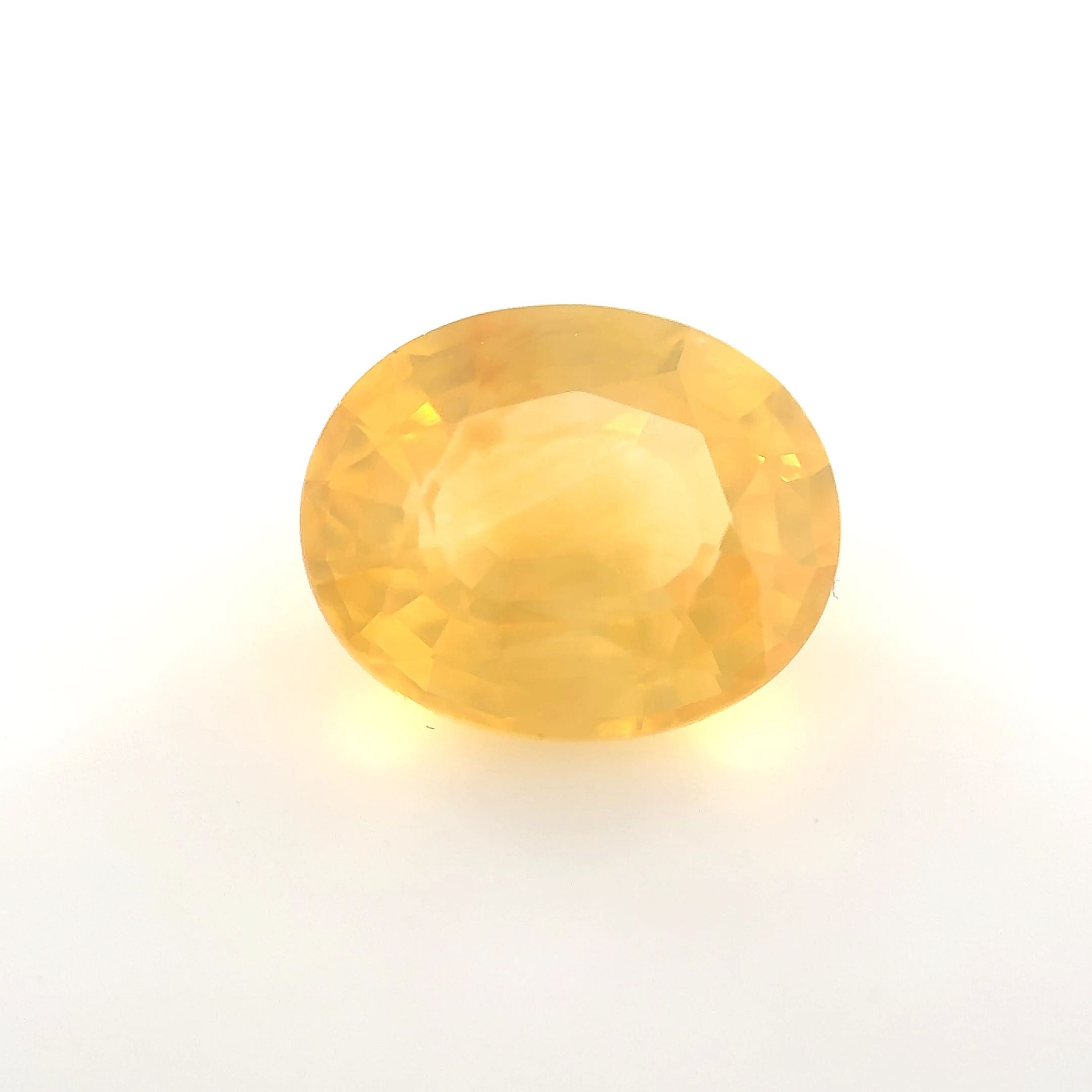 Szafir 2,53 ct, żółty, szlif owalny