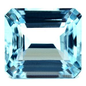 Akwamaryn 13,64 ct, niebieski, szlif szmaragdowy