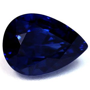 Szafir 1,21 ct, niebieski, szlif gruszka