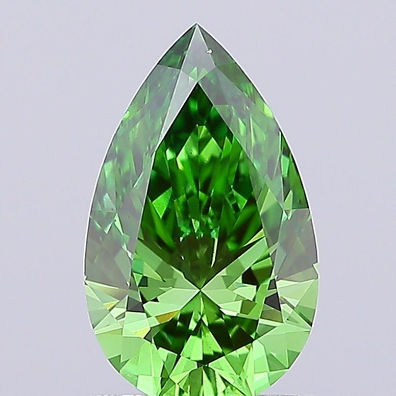 1.15 CT Fancy Vivid Green PEAR