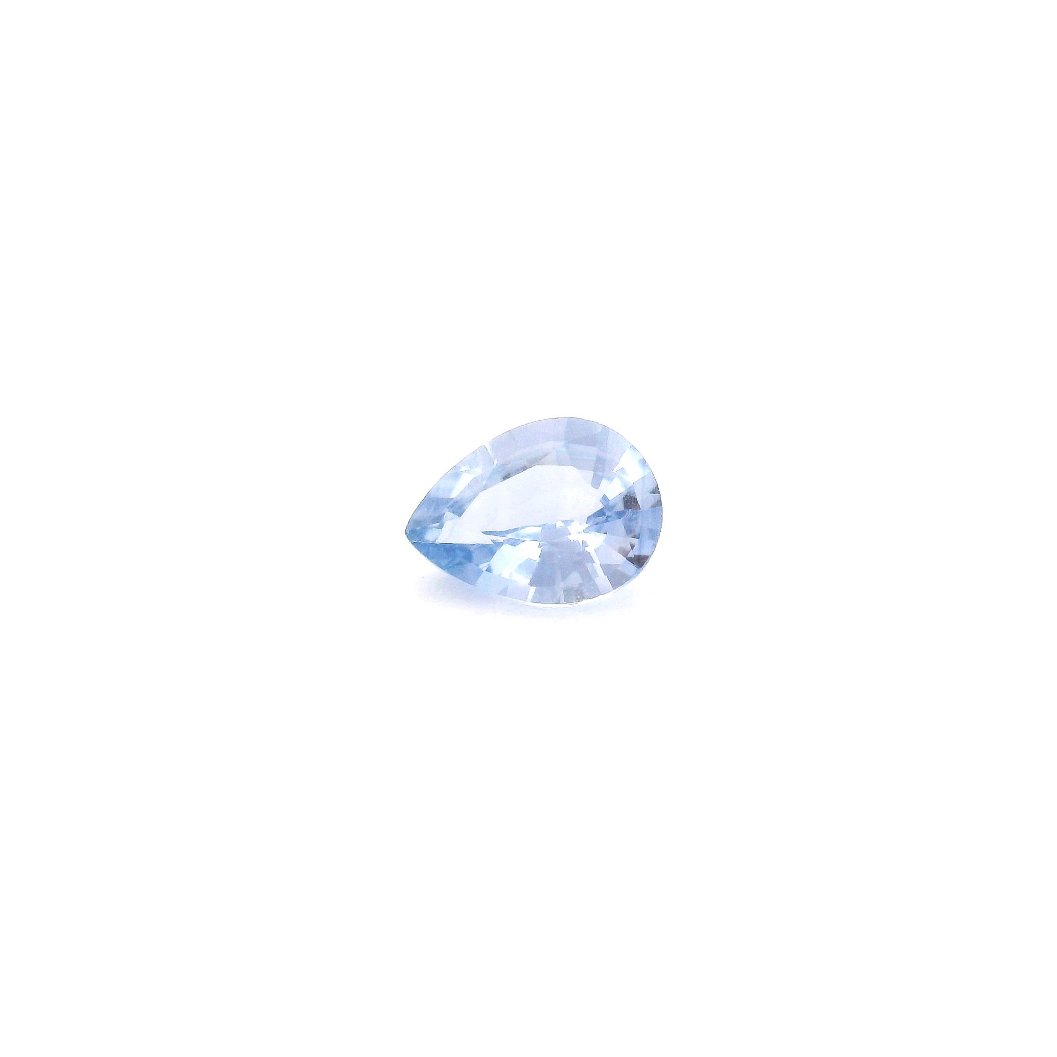 SAPPHIRE FACETED 0.52ct BLUE Light EC SRILANKA HEATED