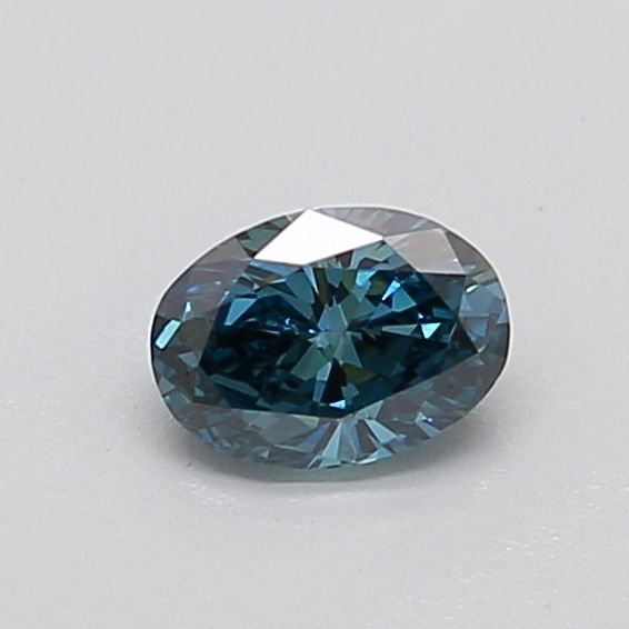 0.38 CT Fancy Vivid Grayish Blue OVAL