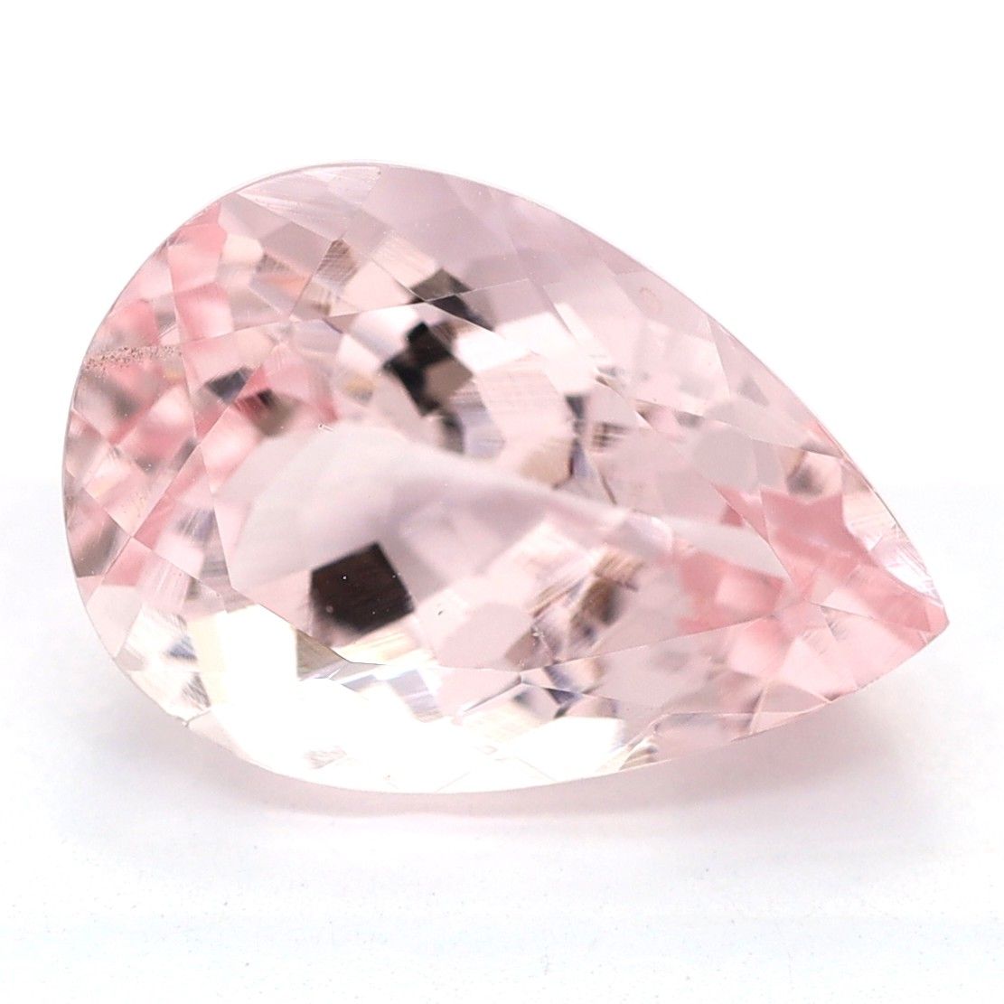 Morganit 1,90 ct, różowy, szlif gruszka