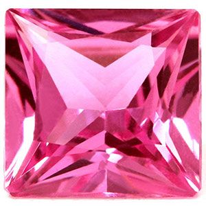 Szafir 1,14 ct, różowy, szlif kwadratowy