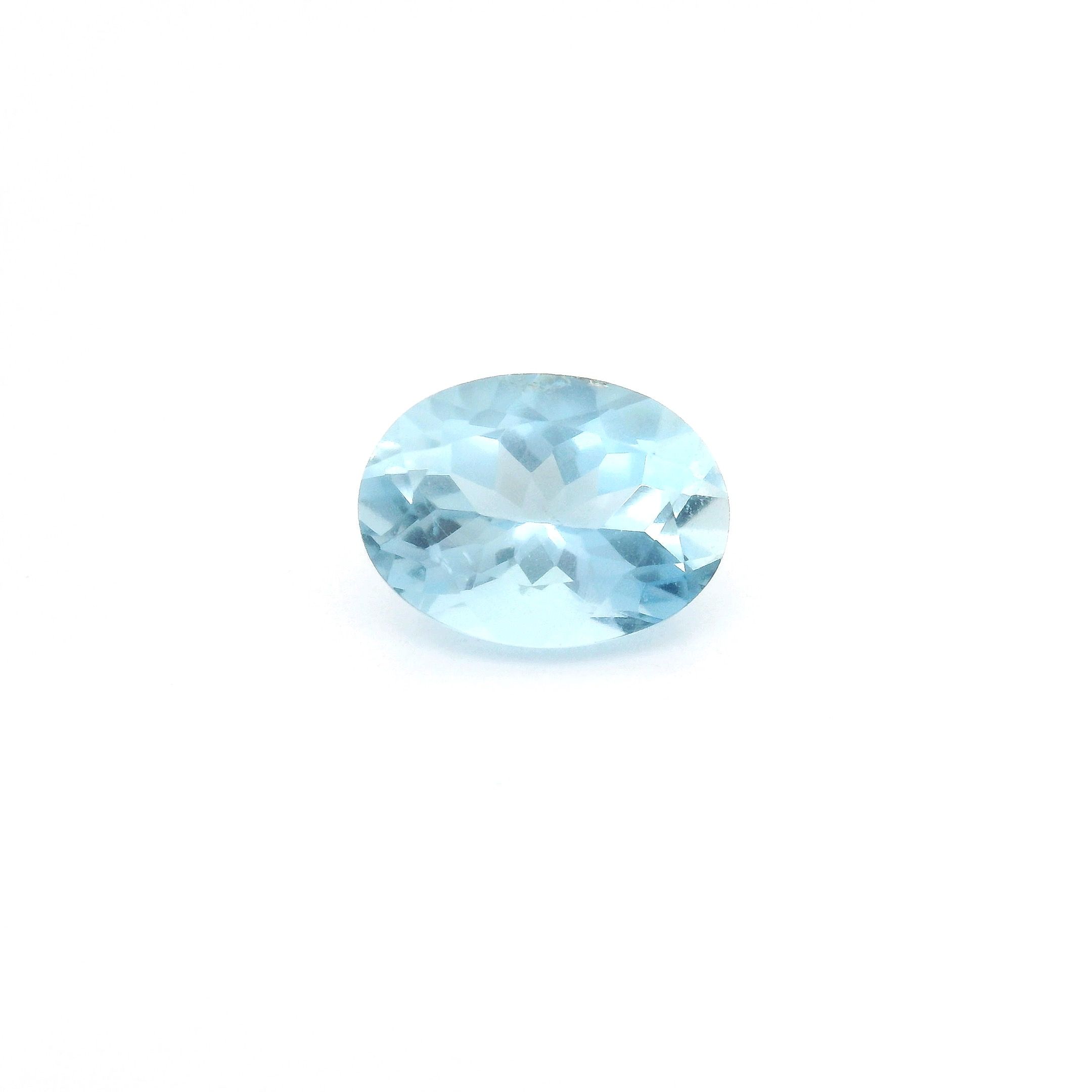 AQUAMARINE FACETED 1.2ct BLUE Light EC REST_OF_AFRICA HEATED