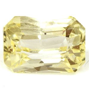 Szafir 1,17 ct, żółty, szlif szmaragdowy