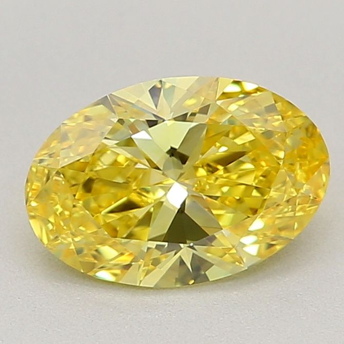 0.71 CT Fancy Vivid Yellow OVAL