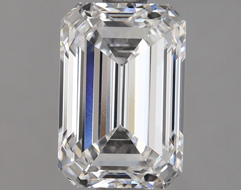 2.12-carat emerald diamond with E color, null cut, and VVS2 clarity.