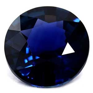 Szafir 1,03 ct, niebieski, szlif okrągły