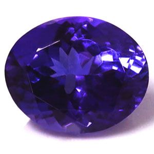 Tanzanit 3,12 ct, niebieski, szlif owalny