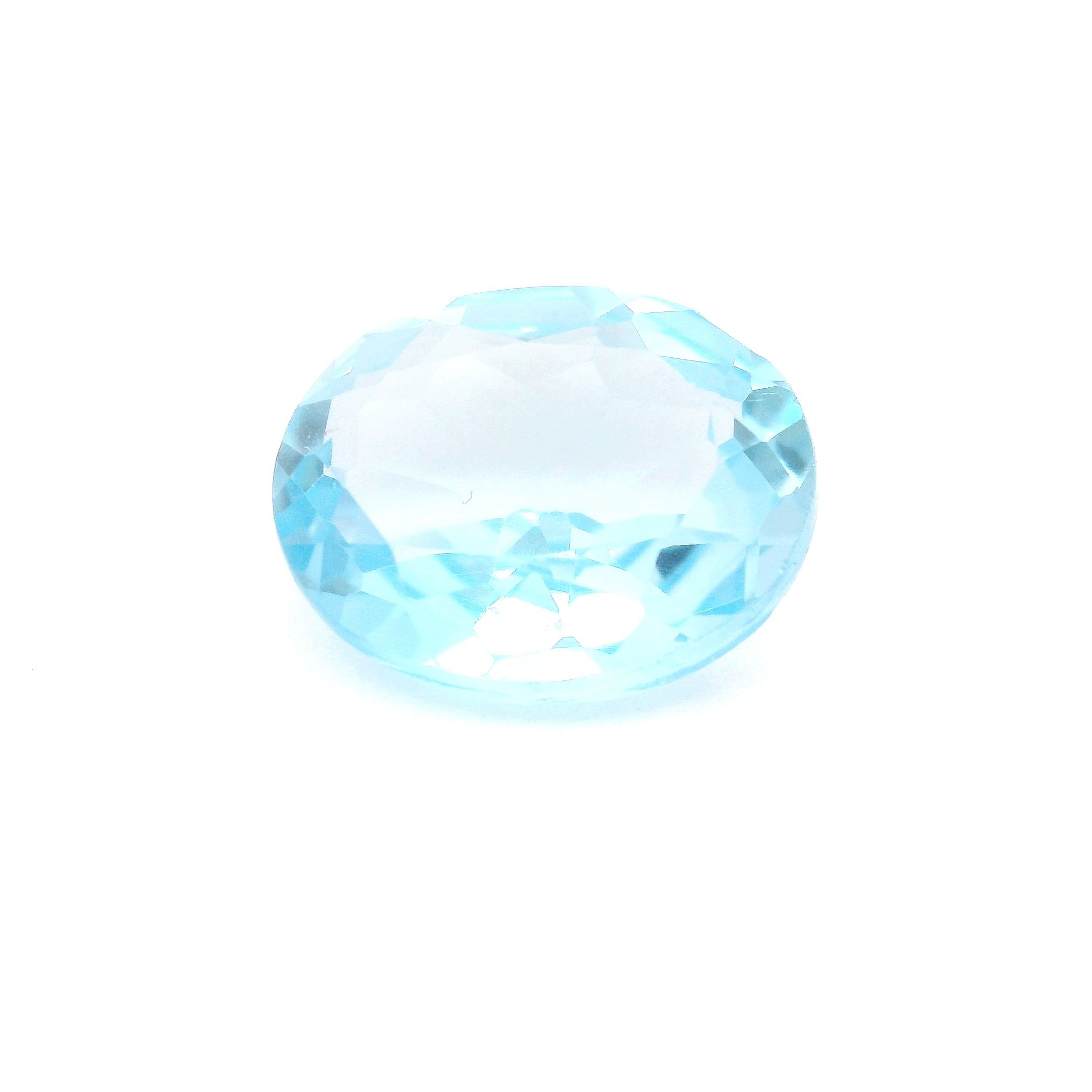 TOPAZ FACETED 5.39ct BLUE Medium intense EC REST_OF_AFRICA HEATED