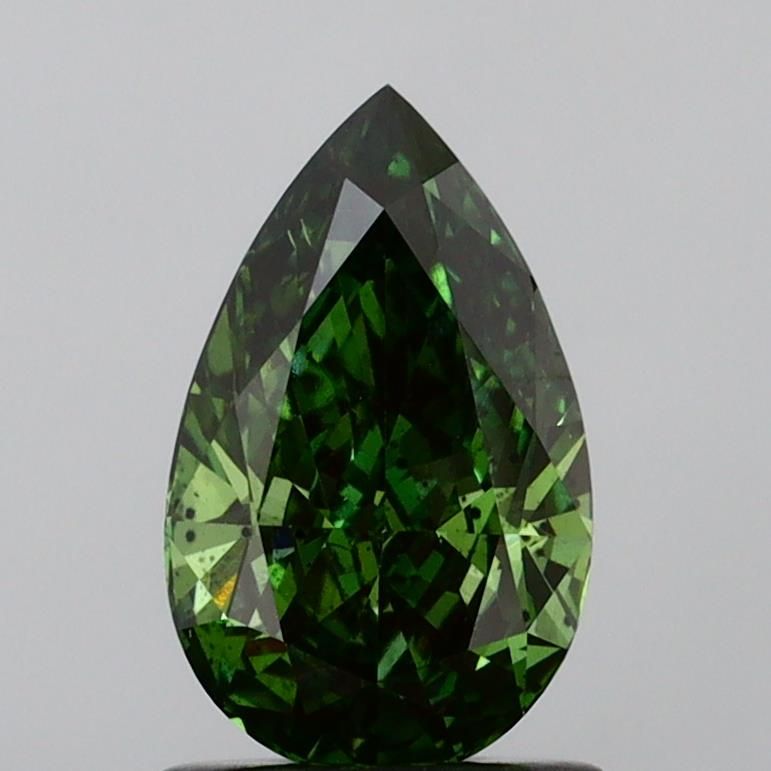 1.09 CT Fancy Vivid Green PEAR