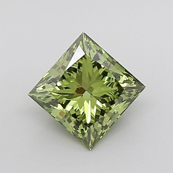 1.53 CT Fancy Vivid Green PRINCESS