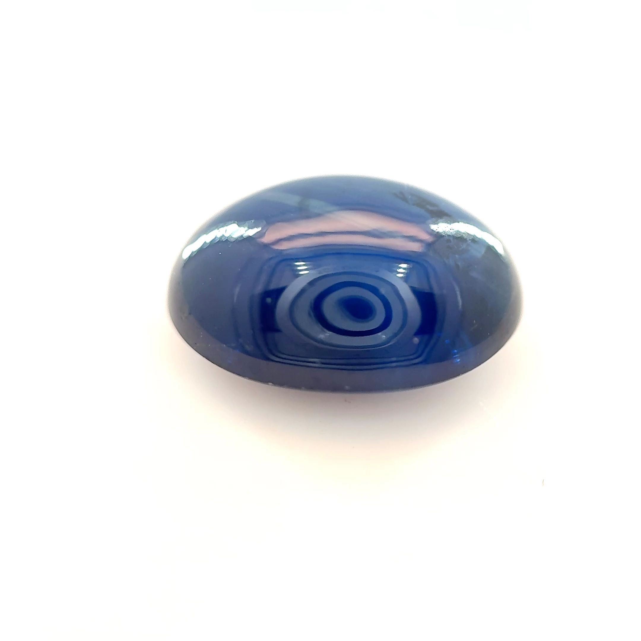SAPPHIRE CABOCHON 6.96ct BLUE Deep EC THAILAND HEATED