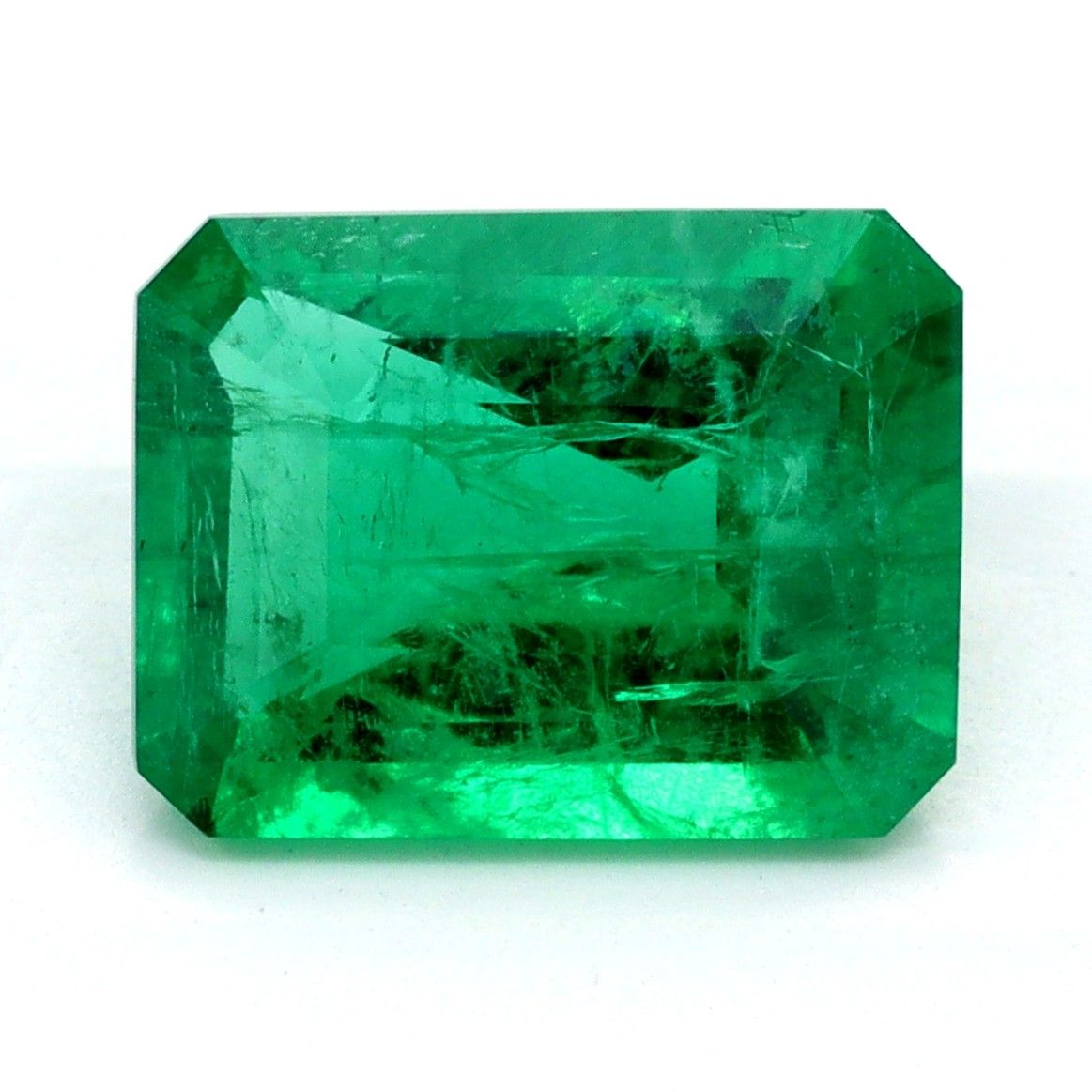 Szmaragd 1,74 ct, zielony, szlif szmaragdowy