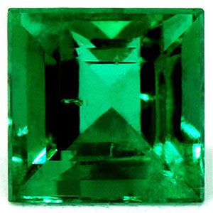 Szmaragd 1,23 ct, zielony, szlif kwadratowy
