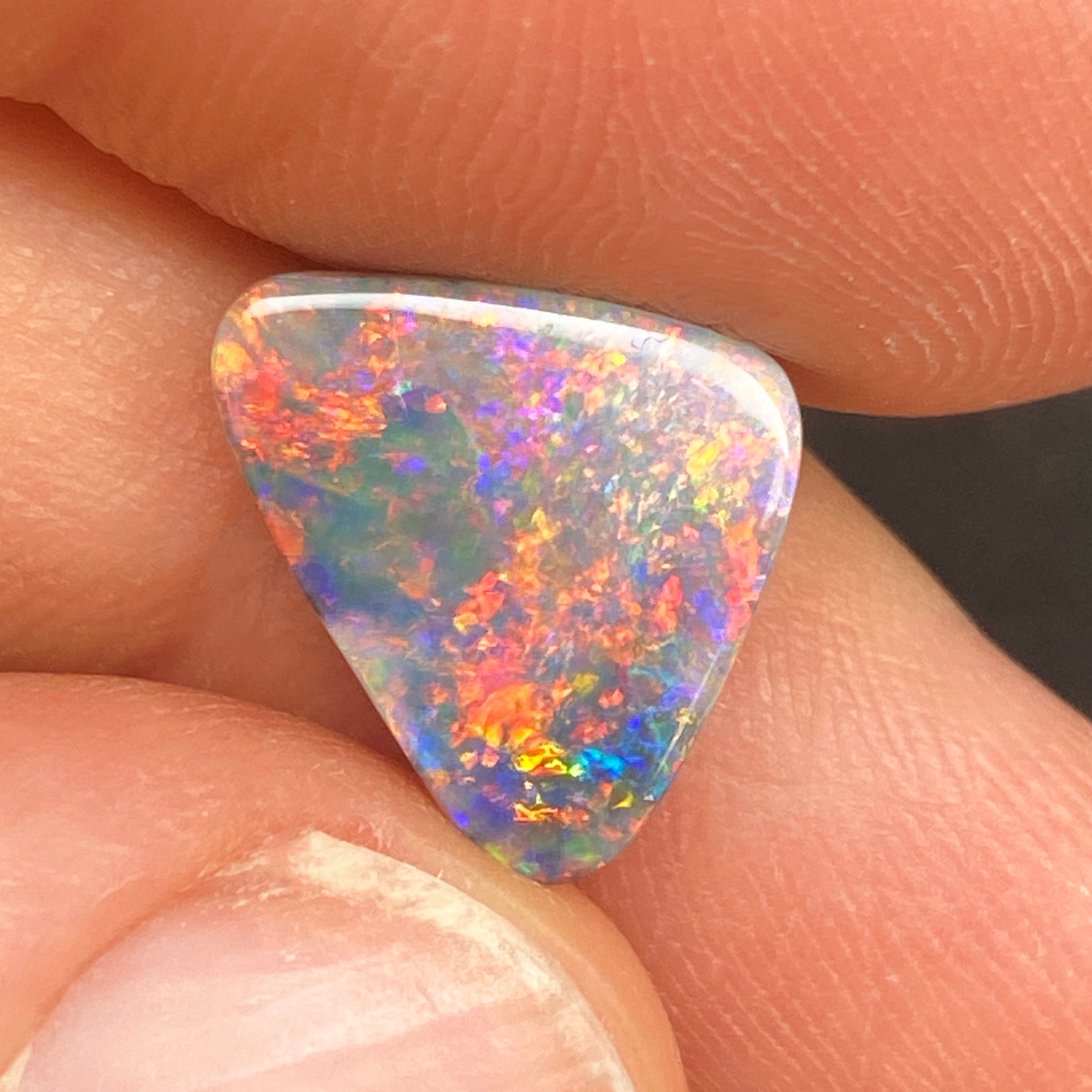 OPAL FACETED 2.93ct BLACK Semi-Black EC AUSTRALIA NONE