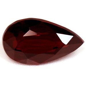 Rubin 1,17 ct, czerwony, szlif gruszka