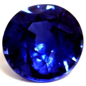 Szafir 1,26 ct, niebieski, szlif okrągły