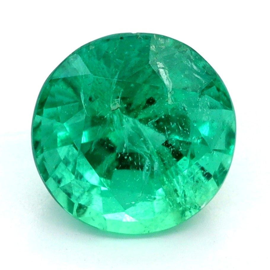 Szmaragd 1,31 ct, zielony, szlif okrągły