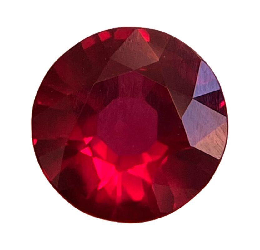 Rubin 1,31 ct, czerwony, szlif okrągły