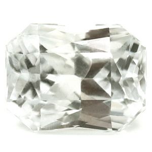 Szafir 1,80 ct, biały, szlif szmaragdowy
