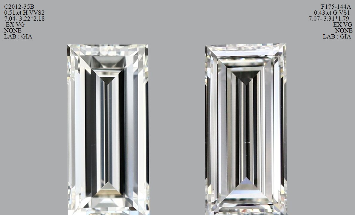 Prírodný diamant bageta,...