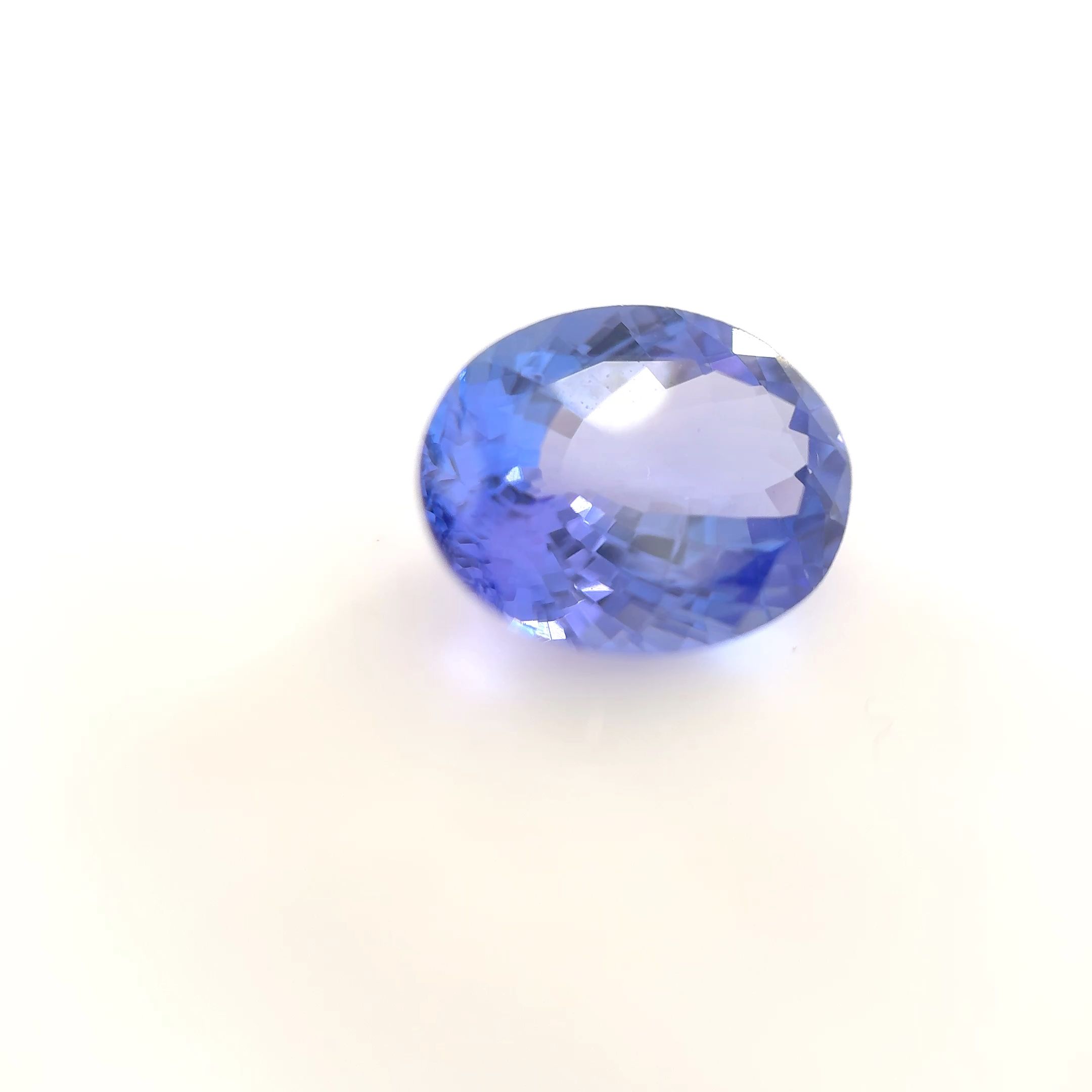 Tanzanit 2,86 ct, niebieski, szlif owalny