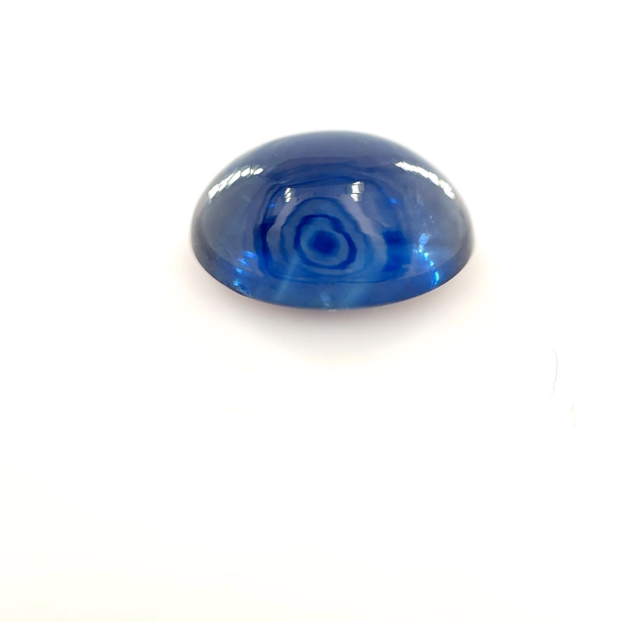 Szafir 3,40 ct, niebieski, kaboszon