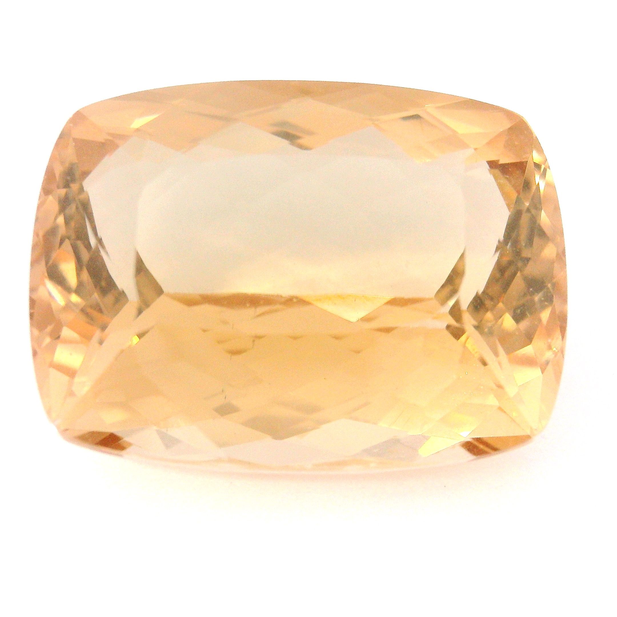 Morganit 23,65 ct, brązowy, szlif cushion