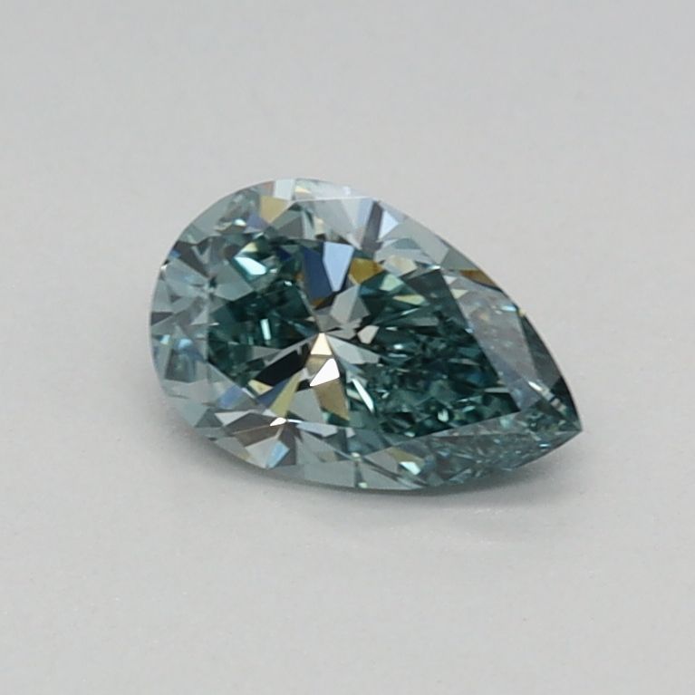 0.34 CT Fancy Vivid Green PEAR