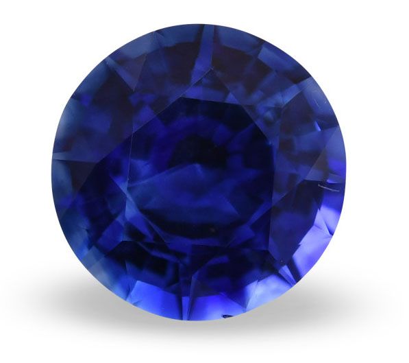 Szafir 1,19 ct, niebieski, szlif okrągły