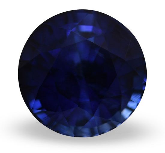 Szafir 1,35 ct, niebieski, szlif okrągły