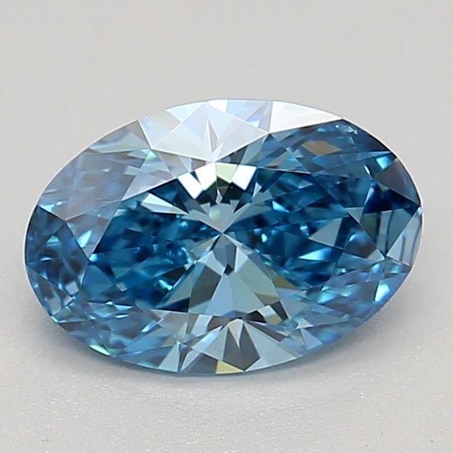 0.52 CT Fancy Vivid Blue OVAL