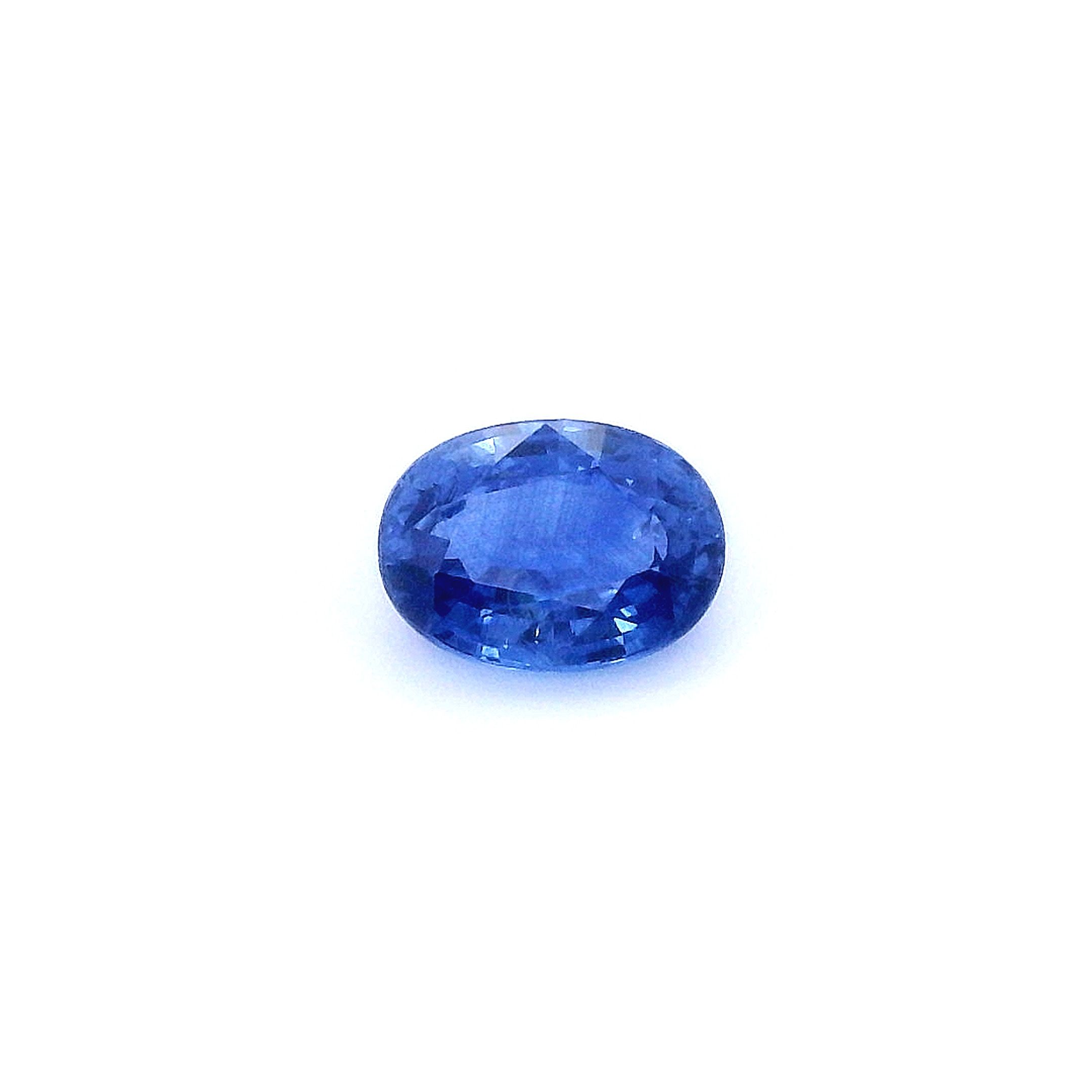 Szafir 1,01 ct, niebieski, szlif owalny