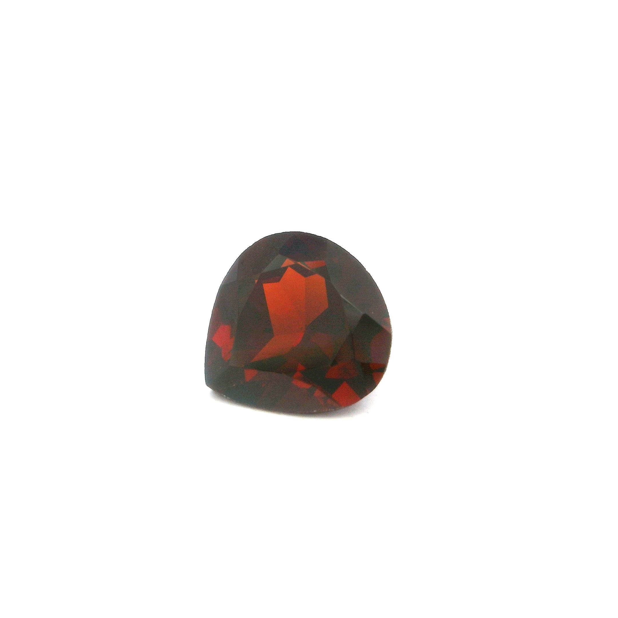 Granat 2,08 ct, czerwony, szlif gruszka