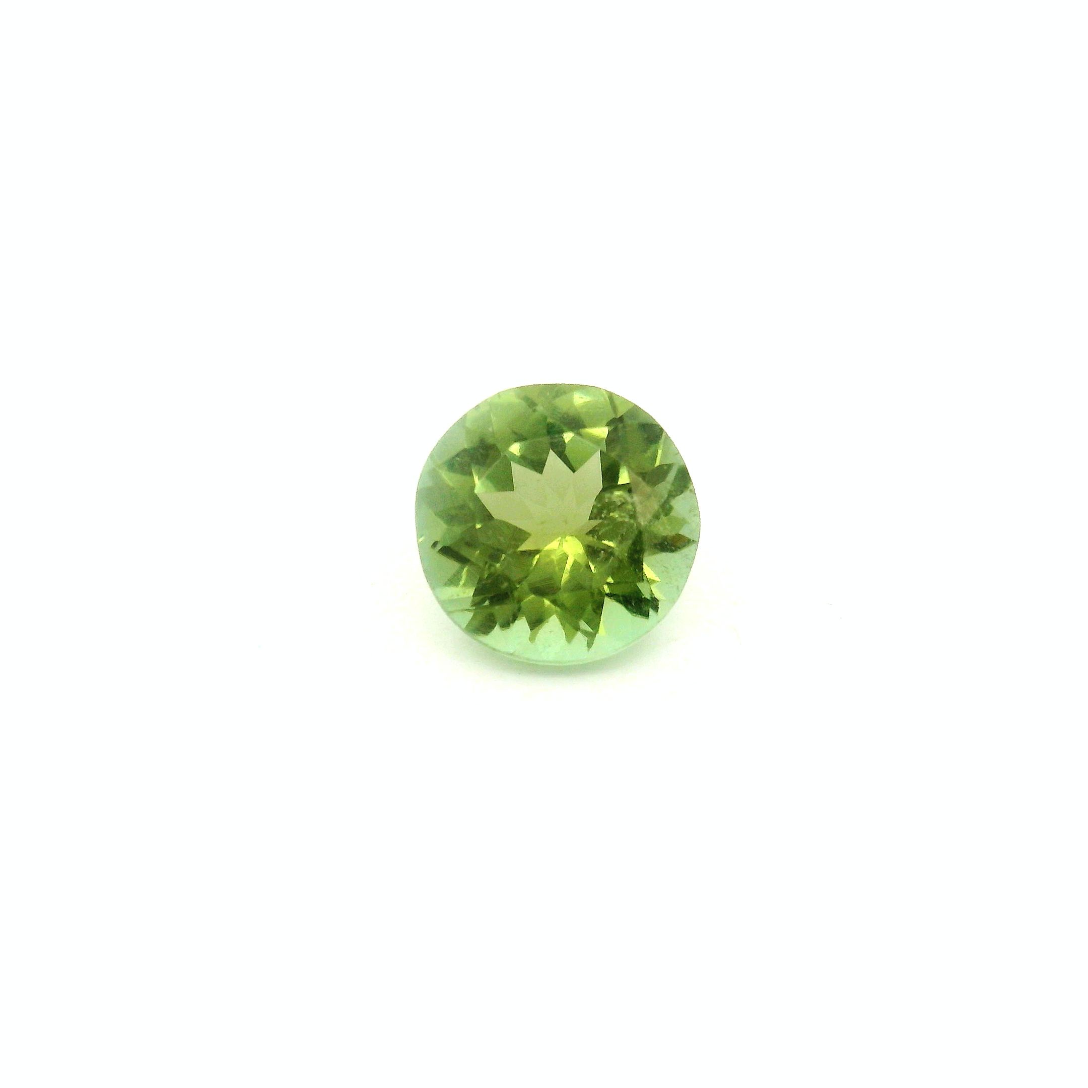 Turmalin 1,17 ct, zielony, szlif okrągły