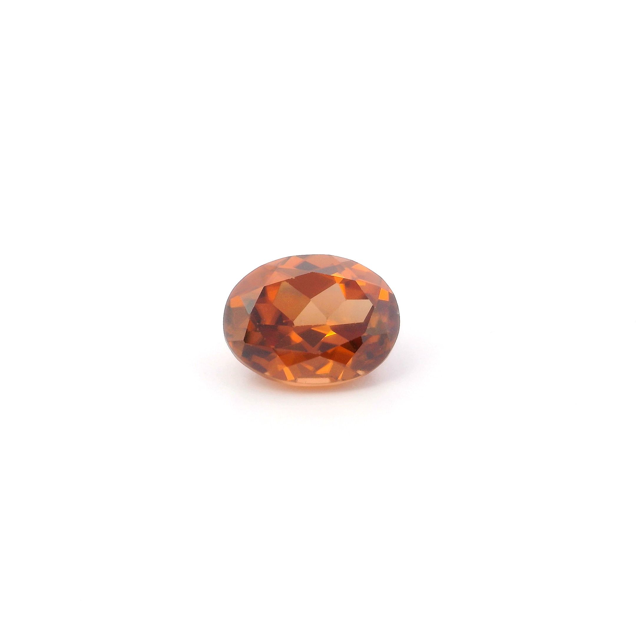 Cyrkon 4,25 ct, pomarańczowy, szlif owalny