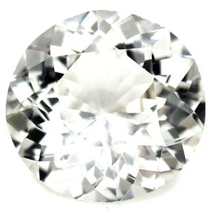 SAPPHIRE FACETED 2.15ct WHITE Snow White EC SRILANKA HEATED