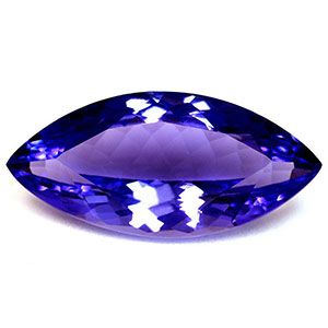 Tanzanit 3,99 ct, niebieski, szlif markiza