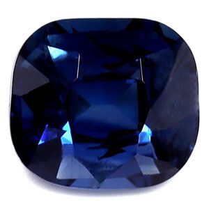 Szafir 1,00 ct, niebieski, szlif cushion