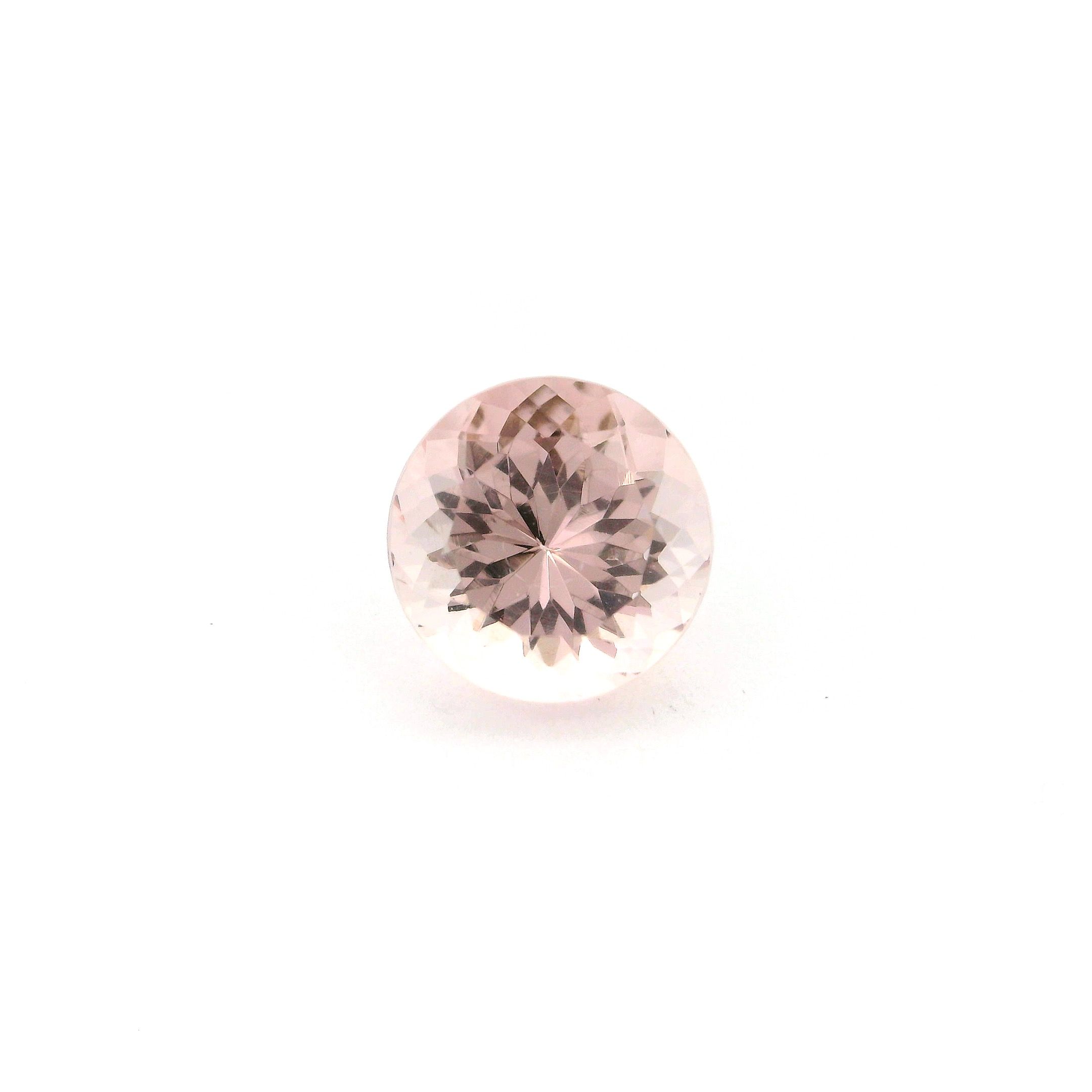 Morganit 2,49 ct, różowy, szlif okrągły