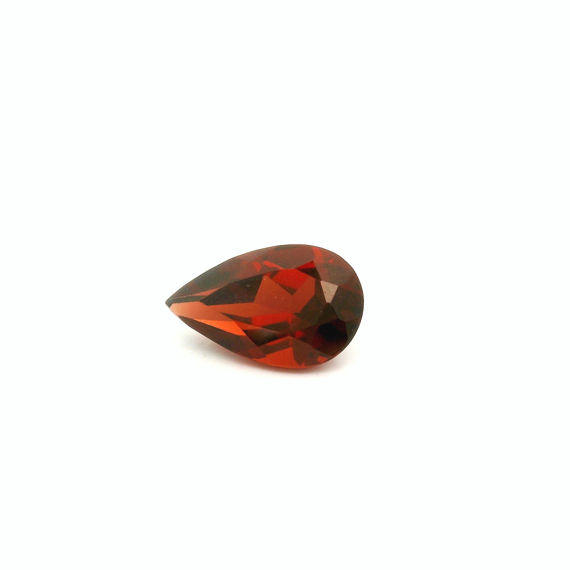 Granat 1,10 ct, czerwony, szlif gruszka