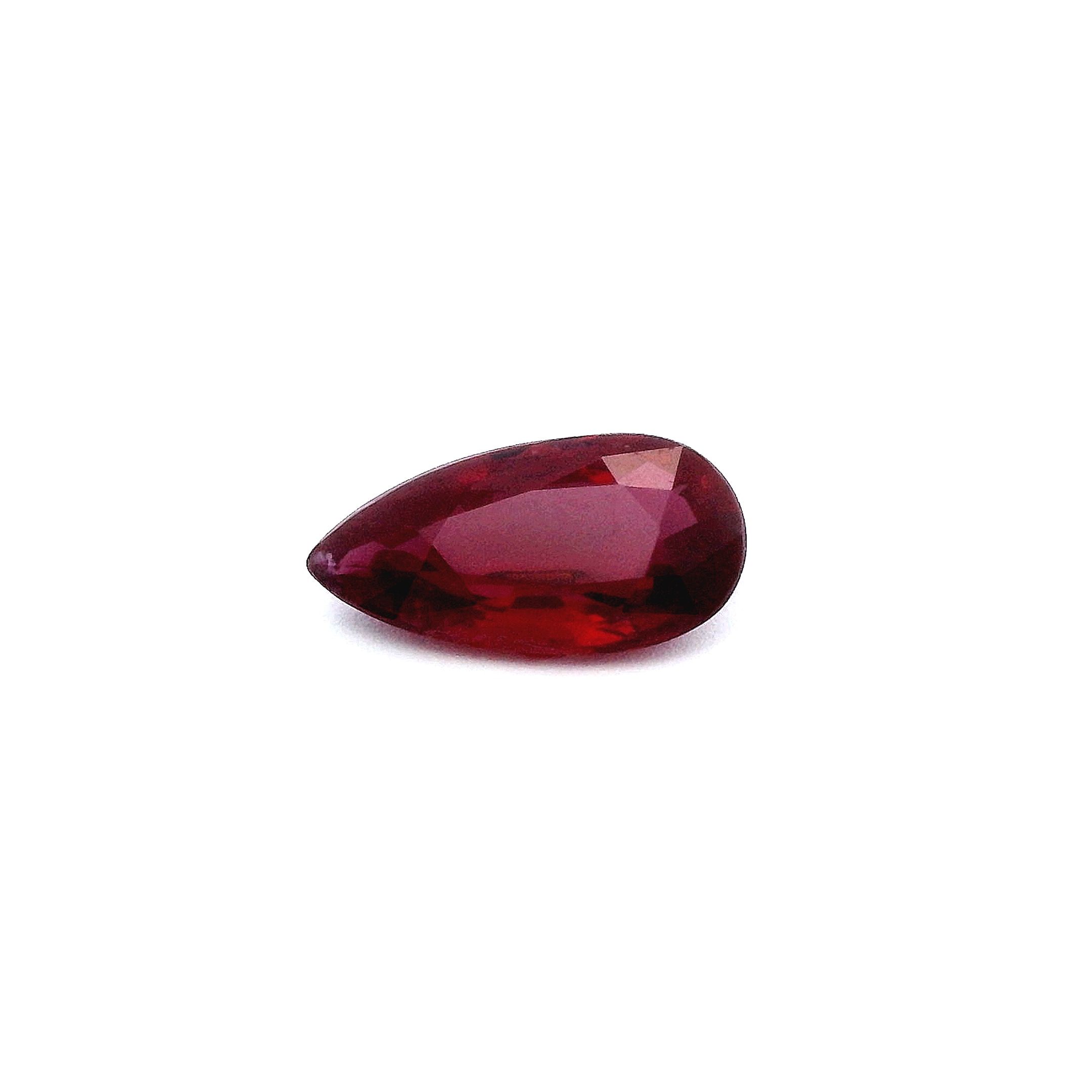1.1 ct Pear ruby